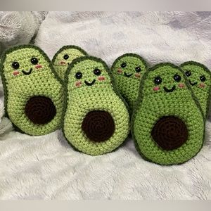 An Avocado with removable pit. Can be used for decoration, a gift, or as a toy.